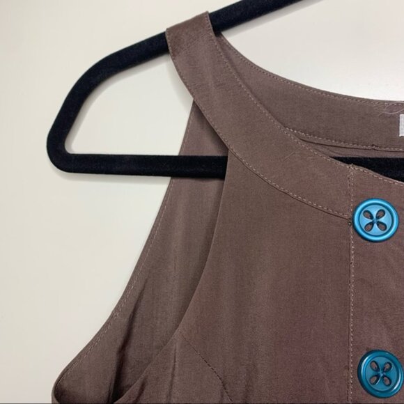 Hawks Buttoned Rayon Blend Tank Dress - Picture 5 of 13